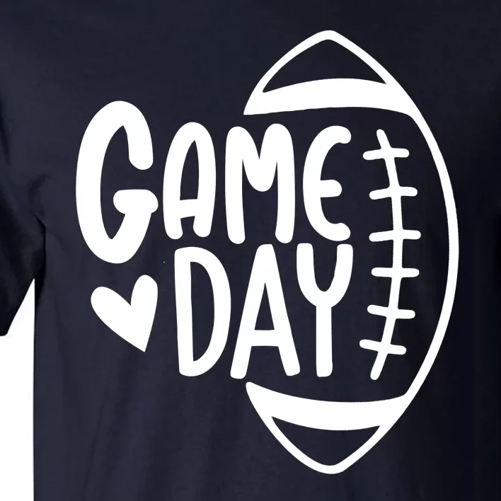 Game Day Heart Football Lover Tall T-Shirt