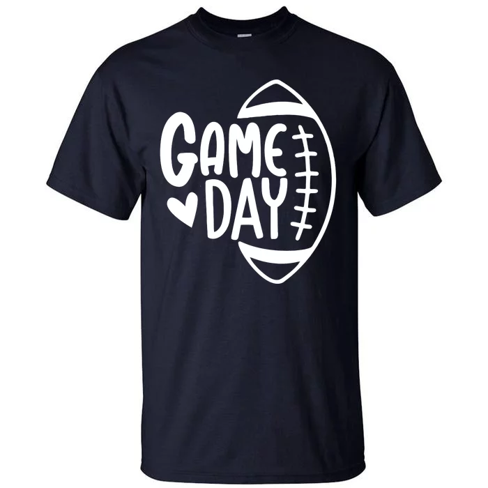 Game Day Heart Football Lover Tall T-Shirt