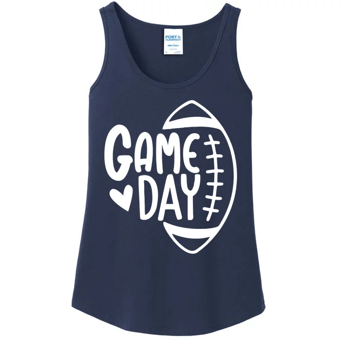 Game Day Heart Football Lover Ladies Essential Tank