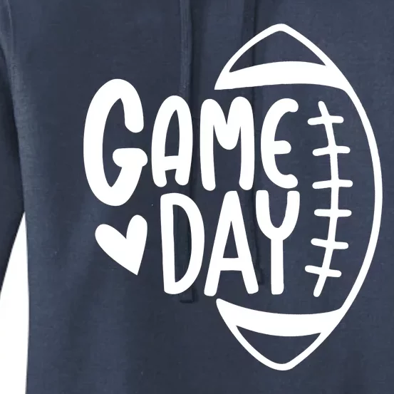 Game Day Heart Football Lover Women's Pullover Hoodie