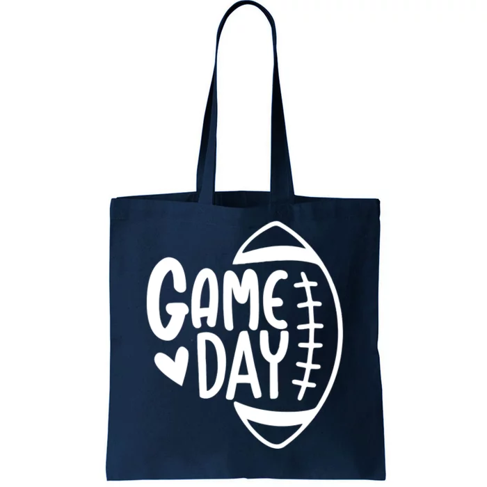 Game Day Heart Football Lover Tote Bag