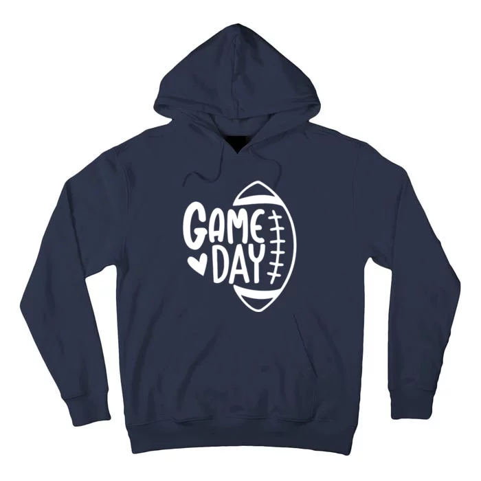 Game Day Heart Football Lover Tall Hoodie