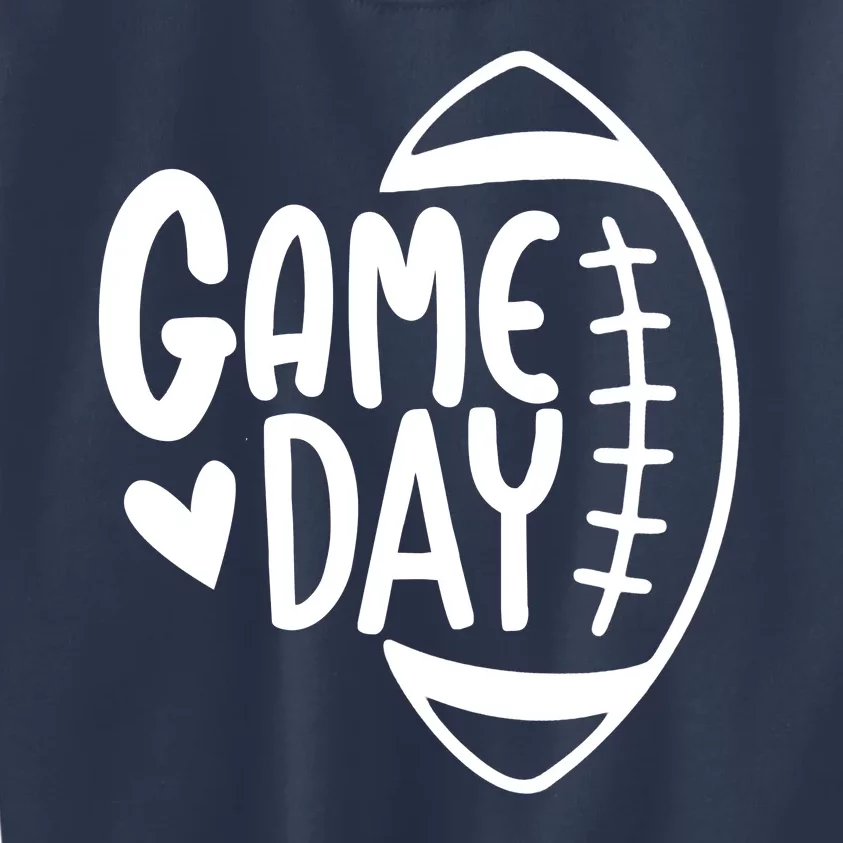 Game Day Heart Football Lover Kids Sweatshirt