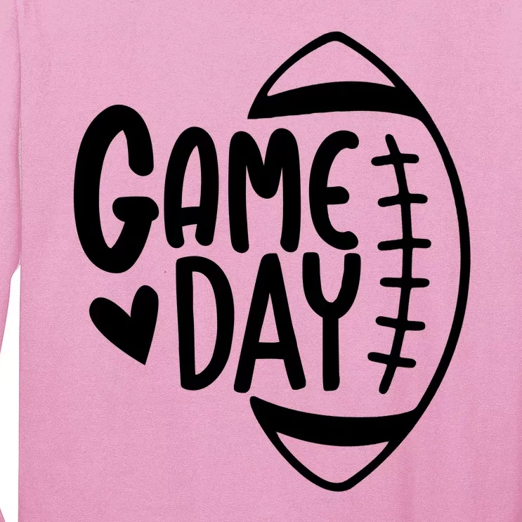 Game Day Heart Football Lover Long Sleeve Shirt