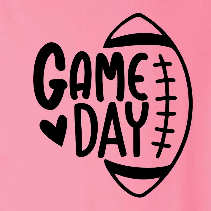 Game Day Heart Football Lover Toddler Long Sleeve Shirt