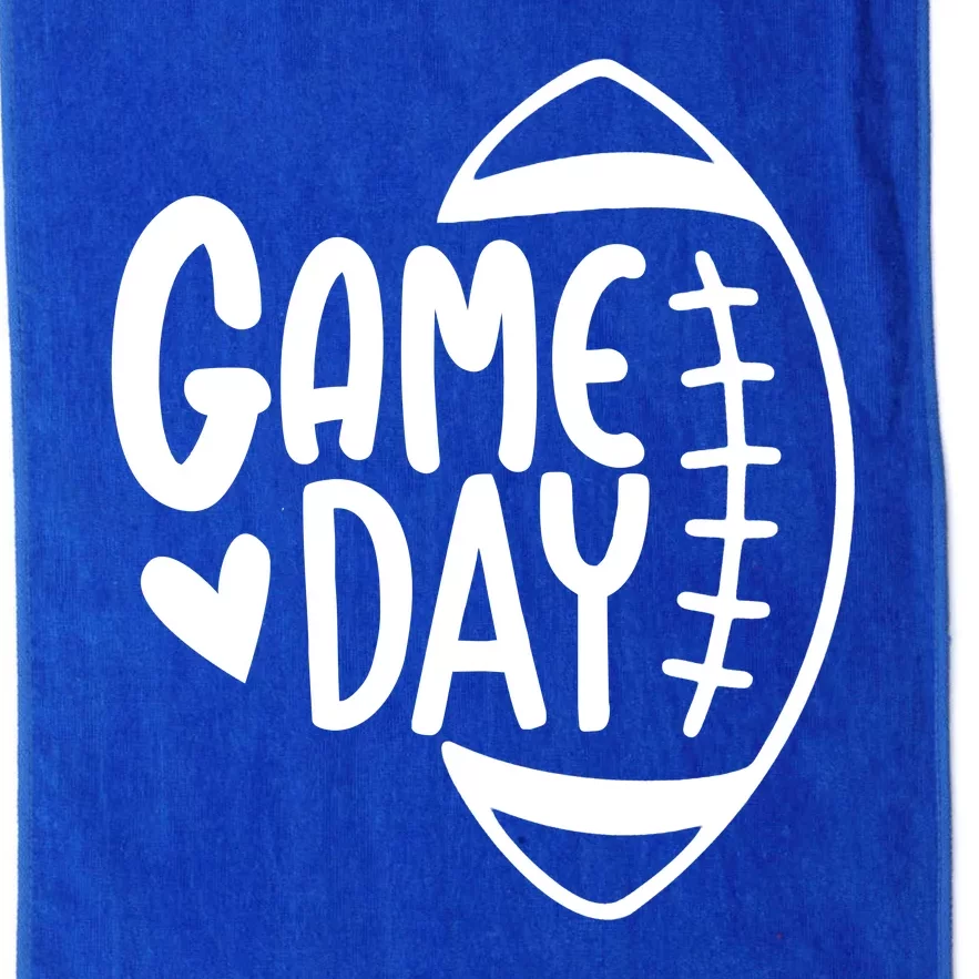 Game Day Heart Football Lover Platinum Collection Golf Towel