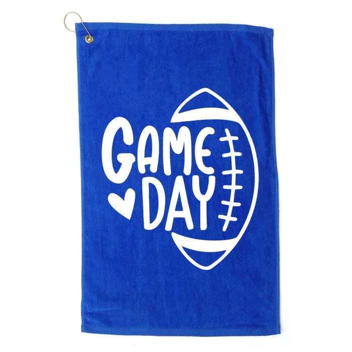 Game Day Heart Football Lover Platinum Collection Golf Towel