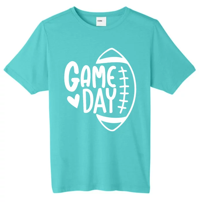 Game Day Heart Football Lover ChromaSoft Performance T-Shirt