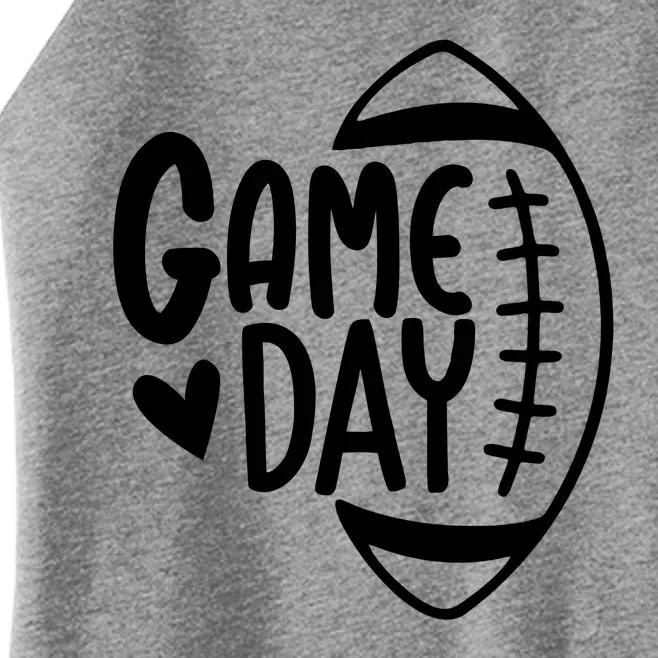 Game Day Heart Football Lover Women’s Perfect Tri Rocker Tank