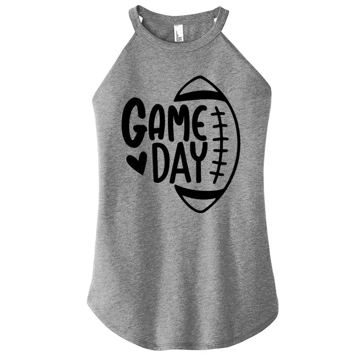 Game Day Heart Football Lover Women’s Perfect Tri Rocker Tank