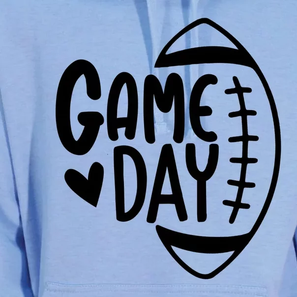 Game Day Heart Football Lover Unisex Surf Hoodie