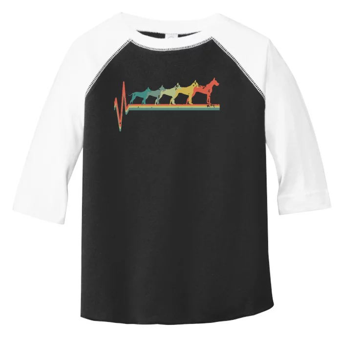 Great Dane Heartbeat Retro Vintage Gift Toddler Fine Jersey T-Shirt