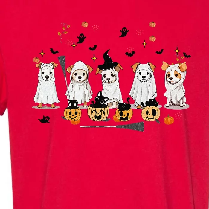 Ghost Dog Halloween Boo Ghost Lover Dog Owner Mom Dad Garment-Dyed Heavyweight T-Shirt