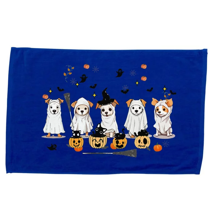 Ghost Dog Halloween Boo Ghost Lover Dog Owner Mom Dad Microfiber Hand Towel