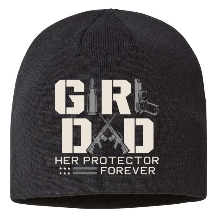 Girl Dad Her Protector Forever Funny Father Of Girl Gifts 8 1/2in Sustainable Knit Beanie