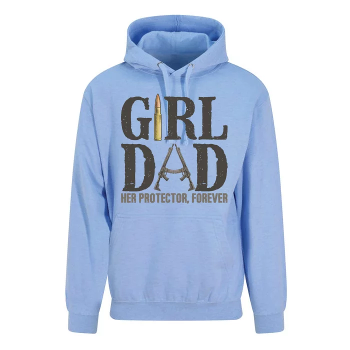 Girl Dad Her Protector Forever Father Of Girl Daughter Unisex Surf Hoodie