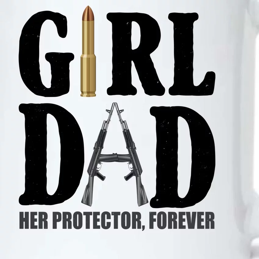 Girl Dad Her Protector Forever Gun Black Color Changing Mug