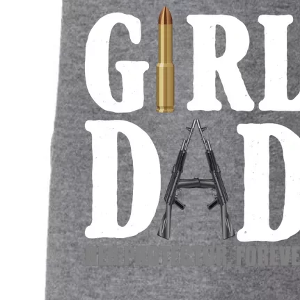 Girl Dad Her Protector Forever Gun Doggie 3-End Fleece Hoodie