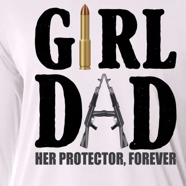 Girl Dad Her Protector Forever Gun Cooling Performance Long Sleeve Crew