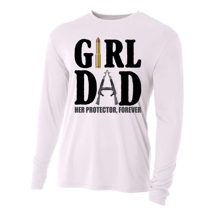 Girl Dad Her Protector Forever Gun Cooling Performance Long Sleeve Crew