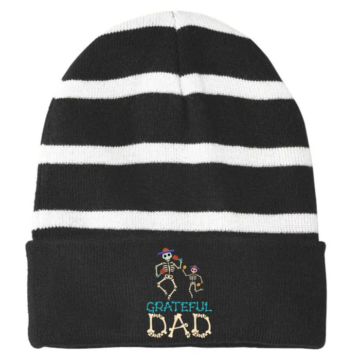 Grateful Dad Halloween Costume Striped Beanie with Solid Band