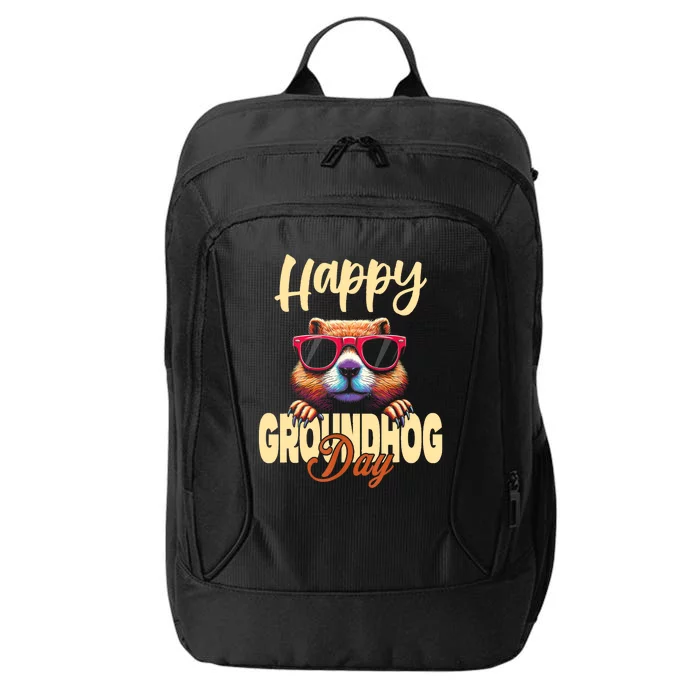 Groundhog Day Happy Groundhog Day City Backpack