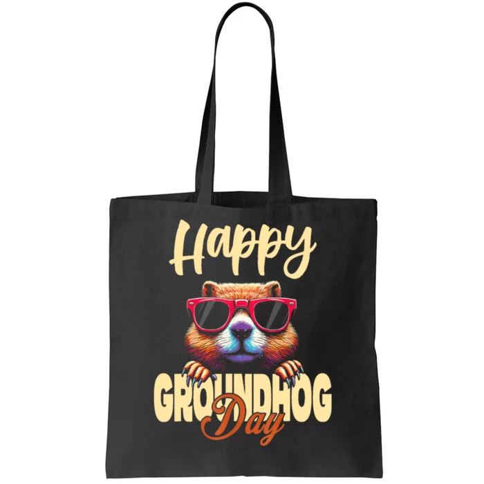 Groundhog Day Happy Groundhog Day Tote Bag