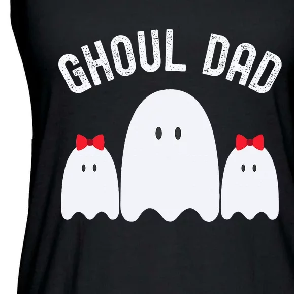 Ghoul Dad Halloween Daddy Ghost Father Of Two Ghost Ladies Essential Flowy Tank