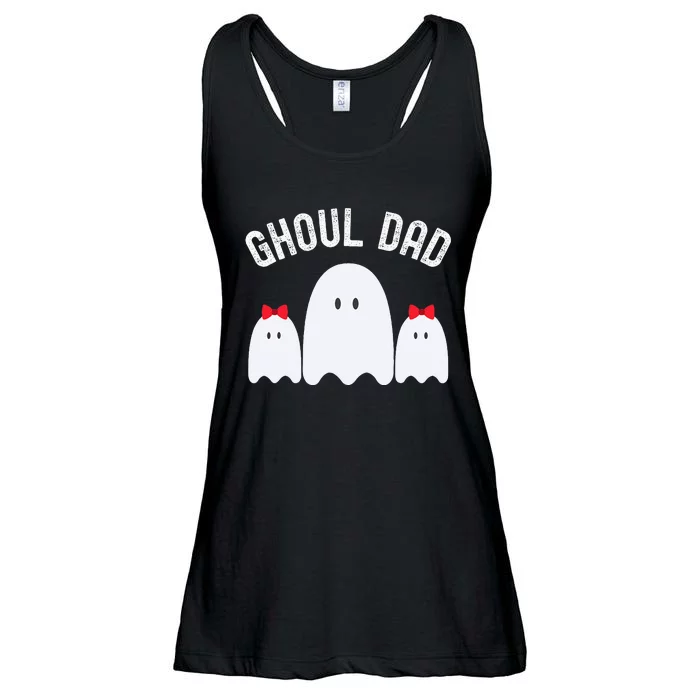 Ghoul Dad Halloween Daddy Ghost Father Of Two Ghost Ladies Essential Flowy Tank