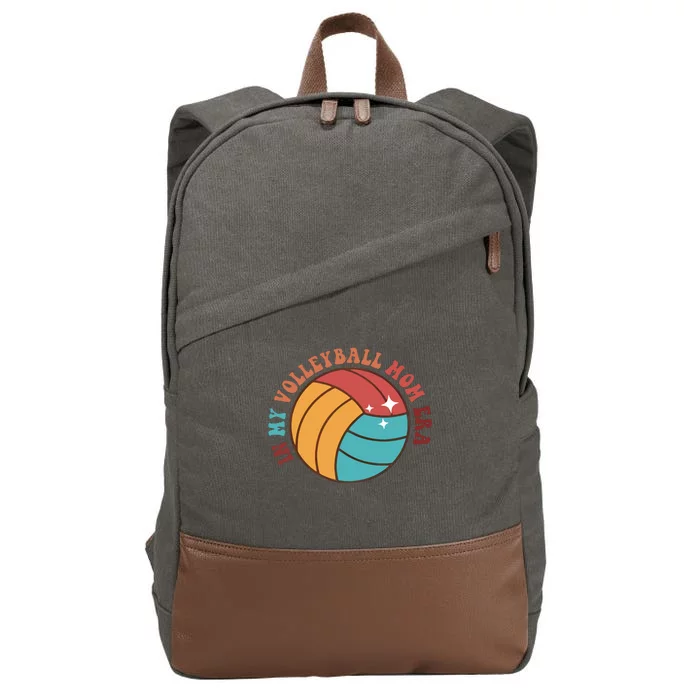 Game Day In My Volleyball Mom Era Back And Front Side Front & Back Cotton Canvas Backpack