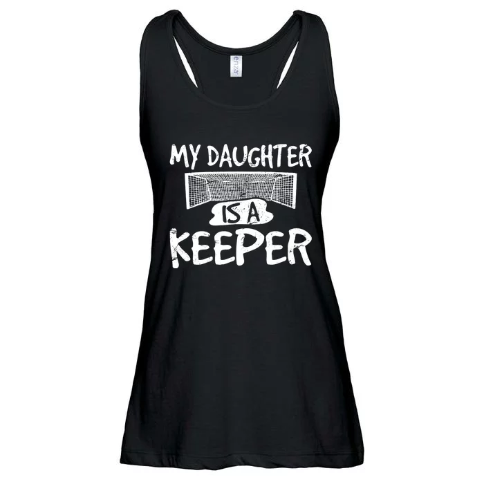 Goalie Daughter Is A Keeper Soccer Goal Goalkeeper Mom Dad Premium Ladies Essential Flowy Tank