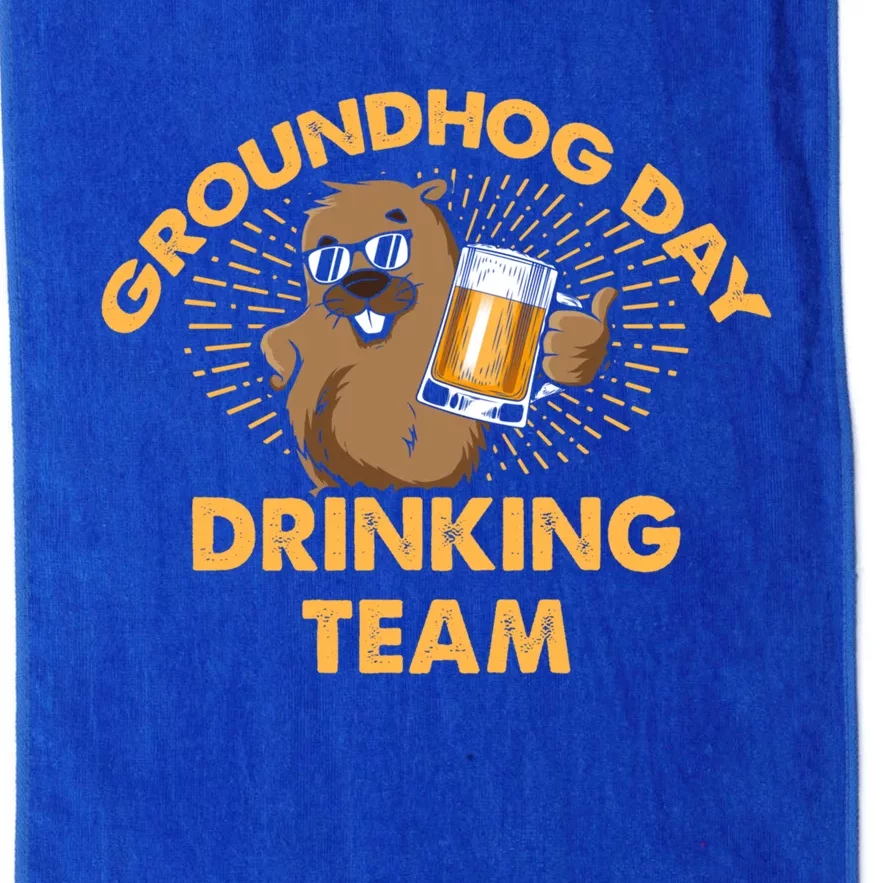 Groundhog Day Ing Team Groundhog Day Beer Lover Gift Platinum Collection Golf Towel