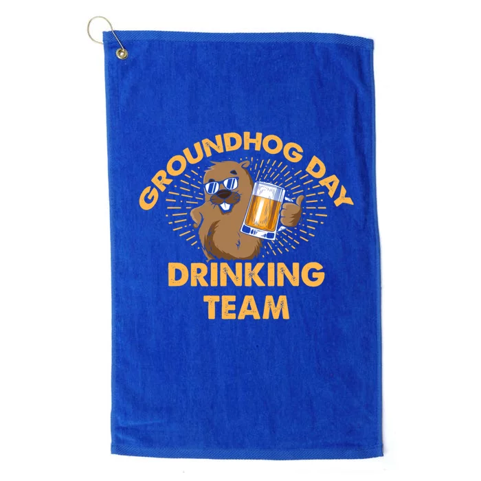 Groundhog Day Ing Team Groundhog Day Beer Lover Gift Platinum Collection Golf Towel