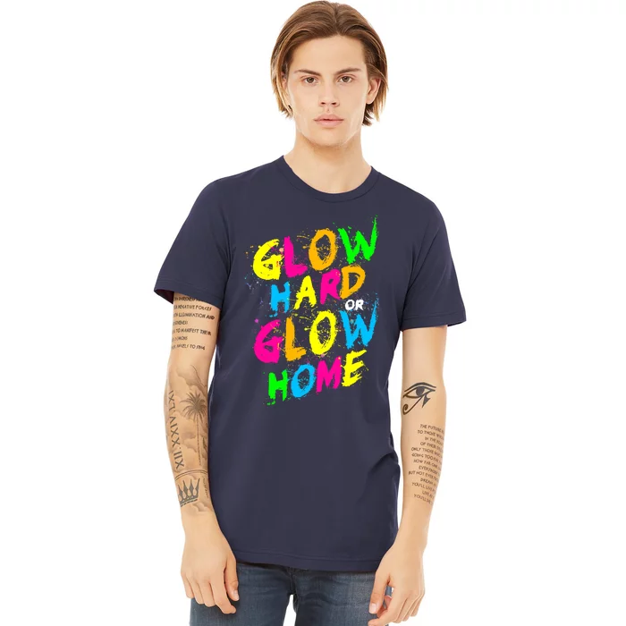 Glow Design In Bright Colors 80s Theme Premium T-Shirt