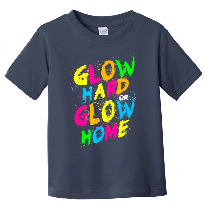 Glow Design In Bright Colors 80s Theme Toddler T-Shirt