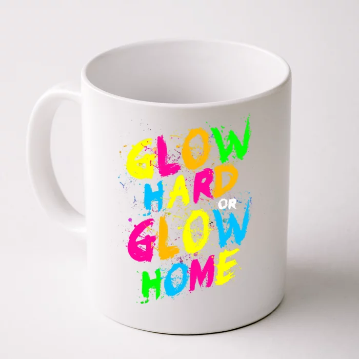 Glow Design In Bright Colors 80s Theme Front & Back Coffee Mug