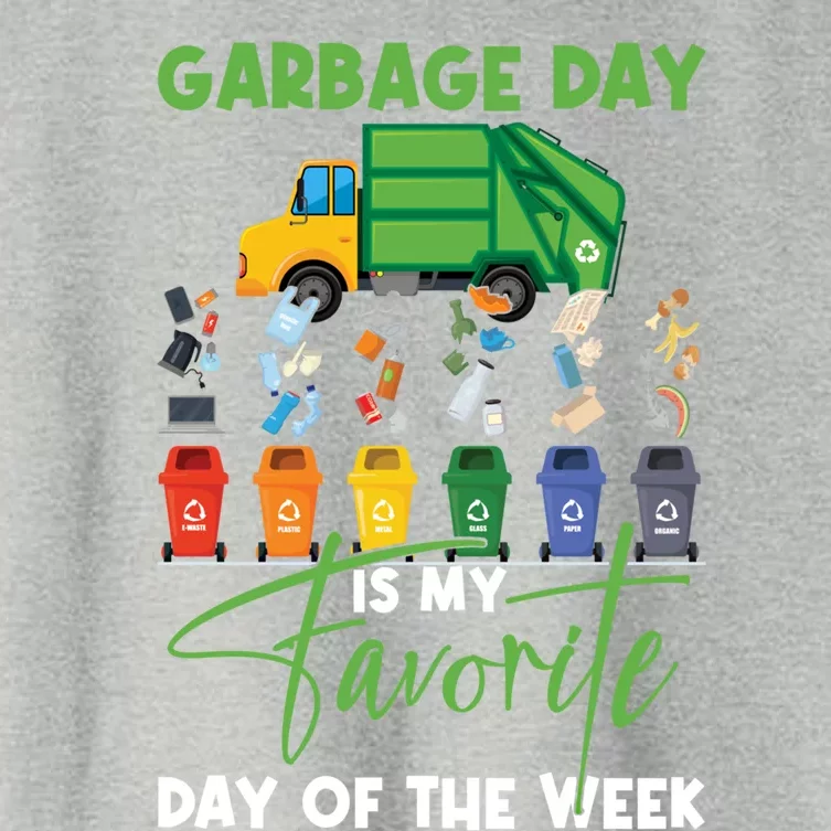 Garbage Day Is My Favorite Day Of The Week Truck Trash Cute Gift Women's Crop Top Tee