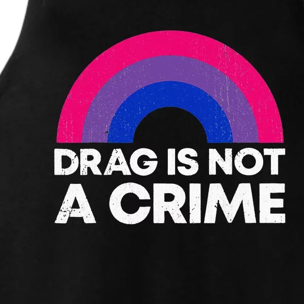 Groovy Drag Is Not A Crime Protect LGBTQ Rights Equality Ladies Tri-Blend Wicking Tank