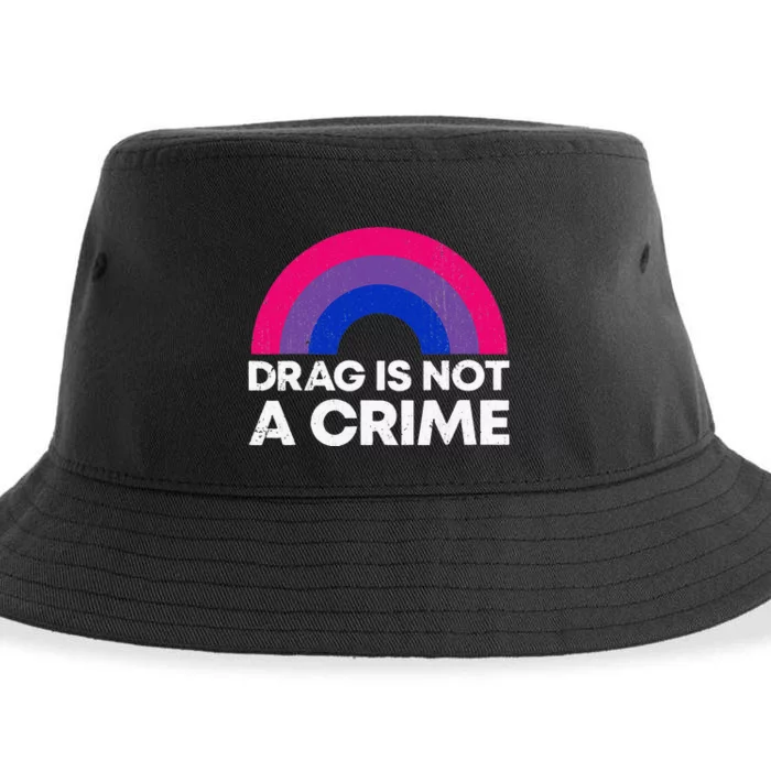 Groovy Drag Is Not A Crime Protect LGBTQ Rights Equality Sustainable Bucket Hat