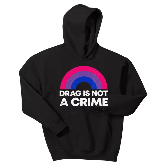 Groovy Drag Is Not A Crime Protect LGBTQ Rights Equality Kids Hoodie