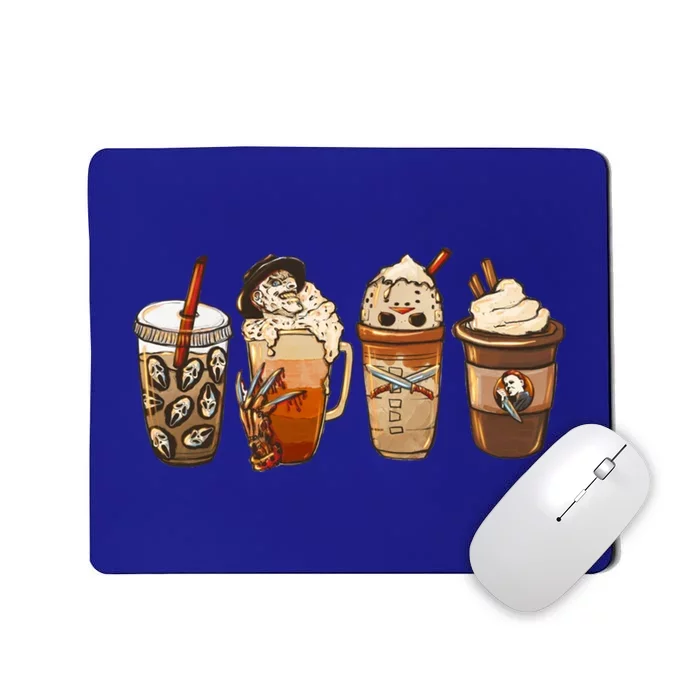 Groovy Dead Inside But Caffeinated Horror Halloween Movie Cool Gift Mousepad