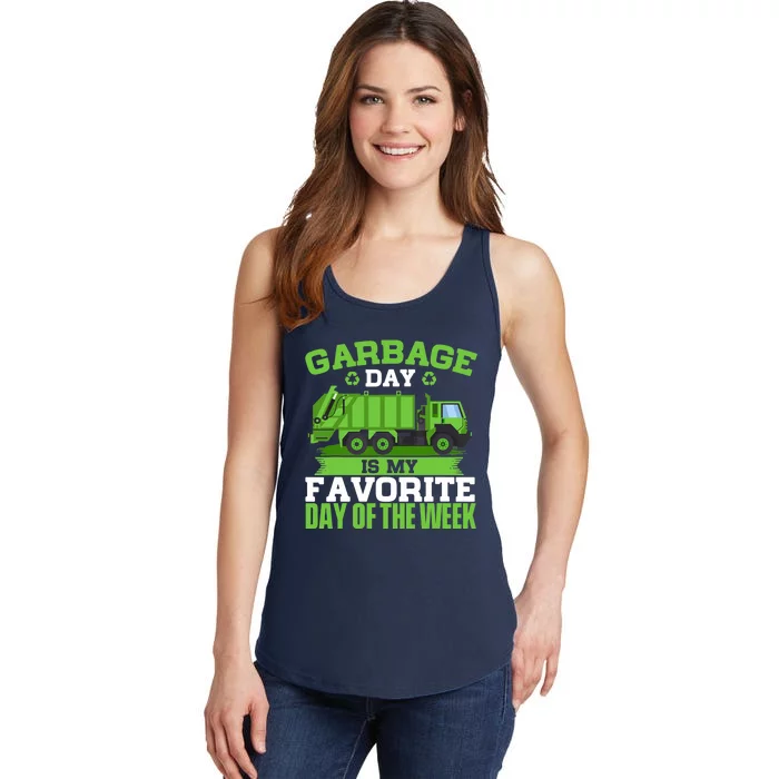 Garbage Day Is My Favorite Day Trash Waste Truck Collector Ladies Essential Tank