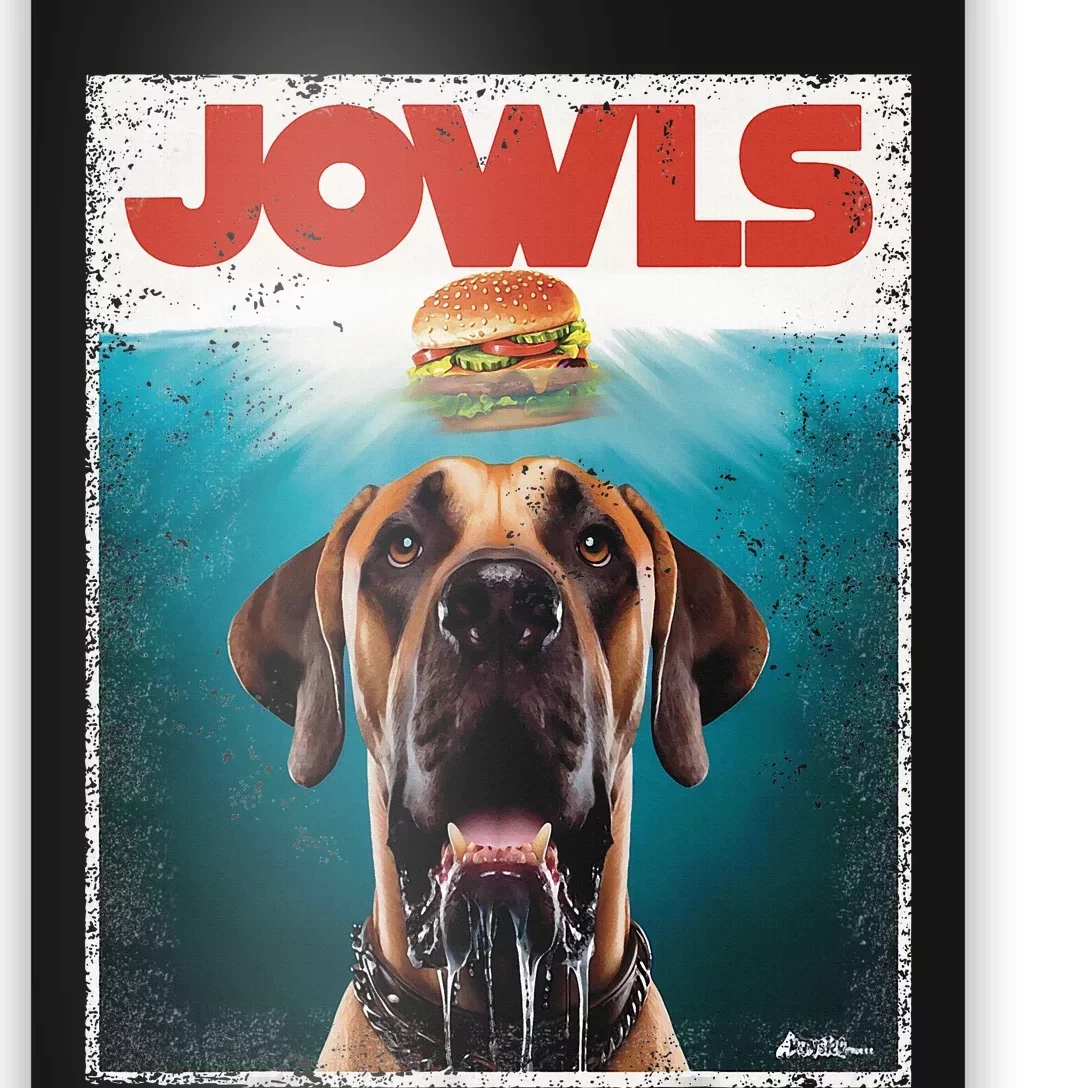 Great Dane Jowls Top Fawn Natural Dog Mom Burger Dad Poster