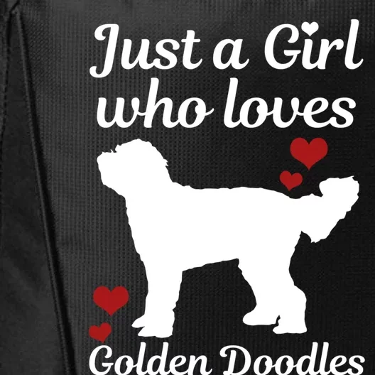 Goldendoodle Dog Just A Who Loves Golden Doodle Mom Gift City Backpack