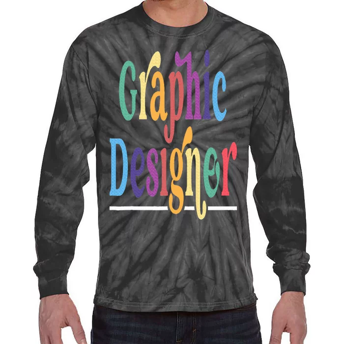 Graphic Designing Job Profession Graphic Designer Tie-Dye Long Sleeve Shirt