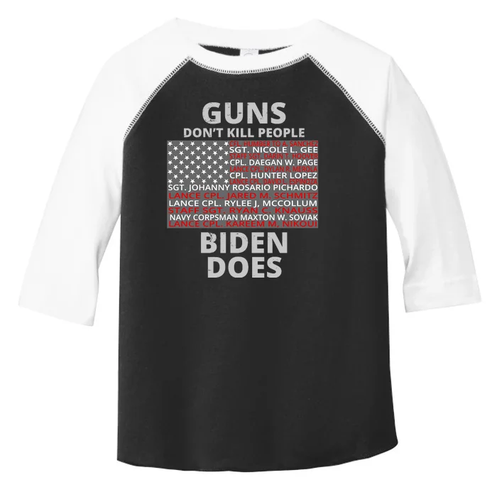 Guns Don't Kill People Biden Does 13 American Heroes Toddler Fine Jersey T-Shirt