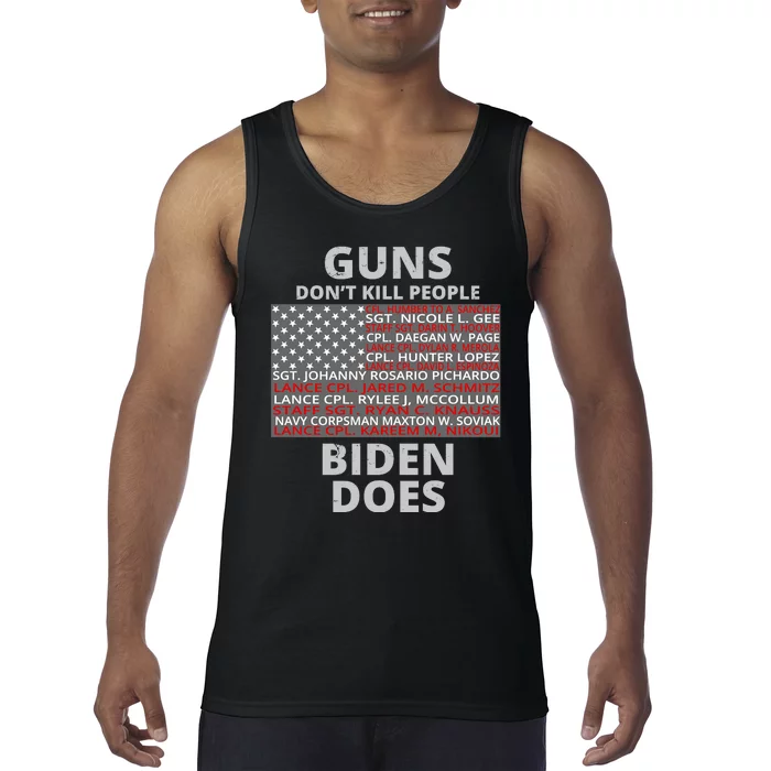 Guns Don't Kill People Biden Does 13 American Heroes Tank Top