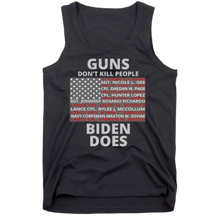 Guns Don't Kill People Biden Does 13 American Heroes Tank Top