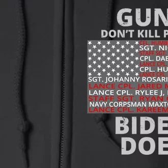 Guns Don't Kill People Biden Does 13 American Heroes Full Zip Hoodie