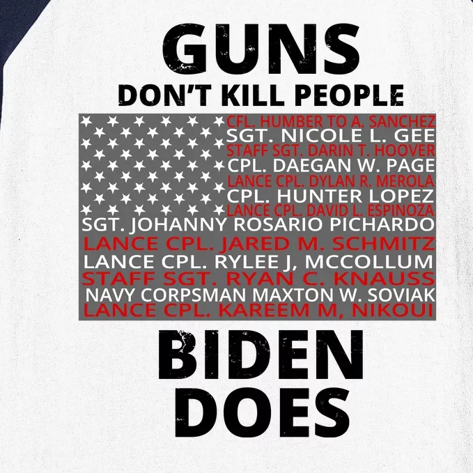 Guns Don't Kill People Biden Does 13 American Heroes Baseball Sleeve Shirt